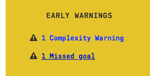 A warning that a planned refactoring hasn't been performed.