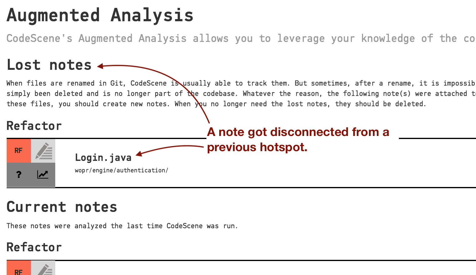 Manage disconnected notes from the dashboard.