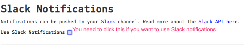 Collapsed Slack Notifications config