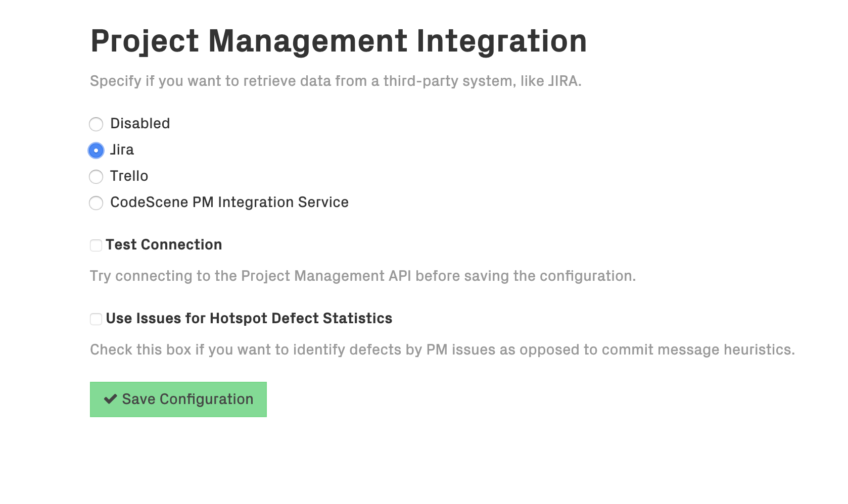 Start by selecting "Jira"