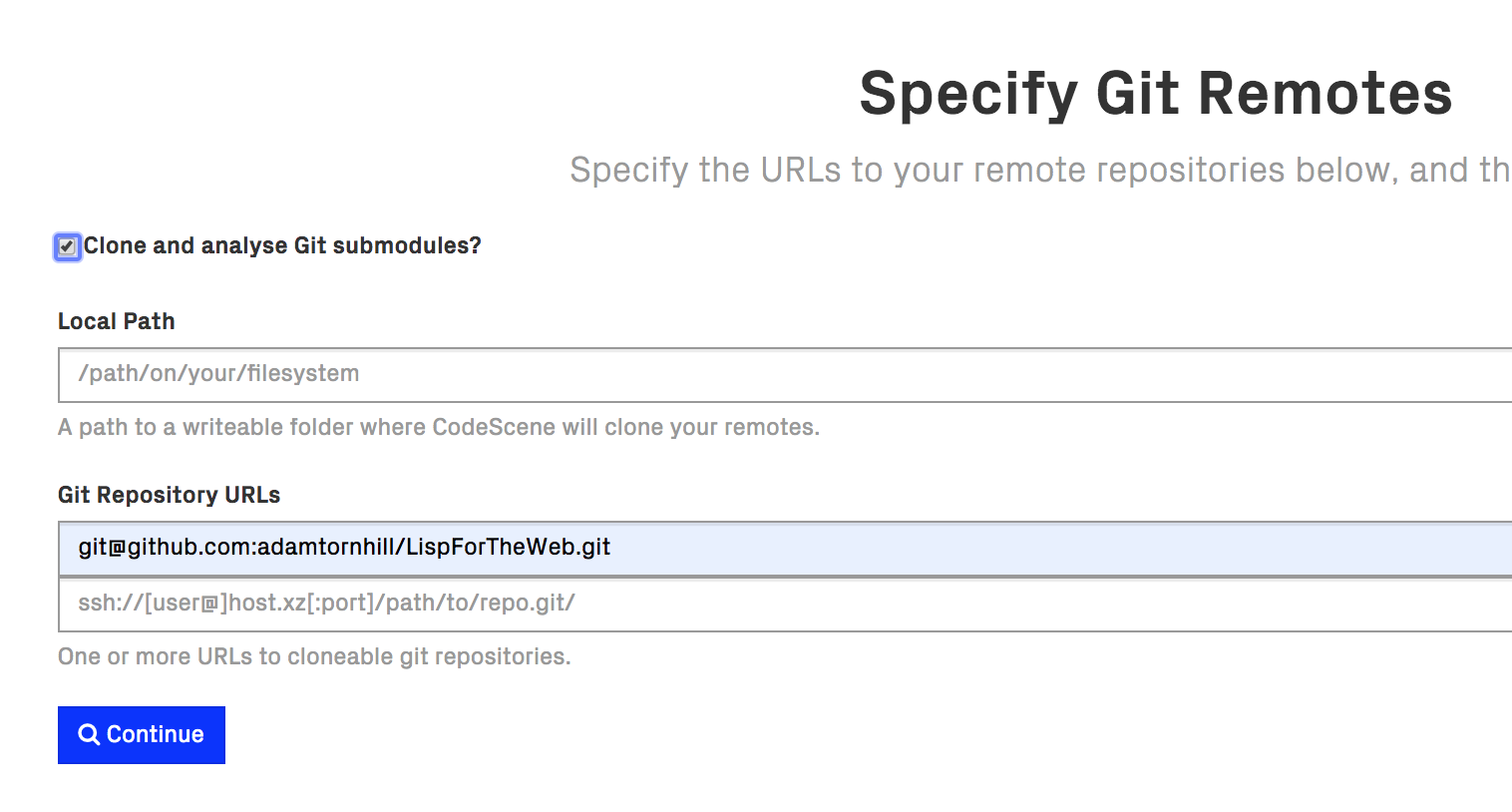 Enable Git submodules when creating a project.