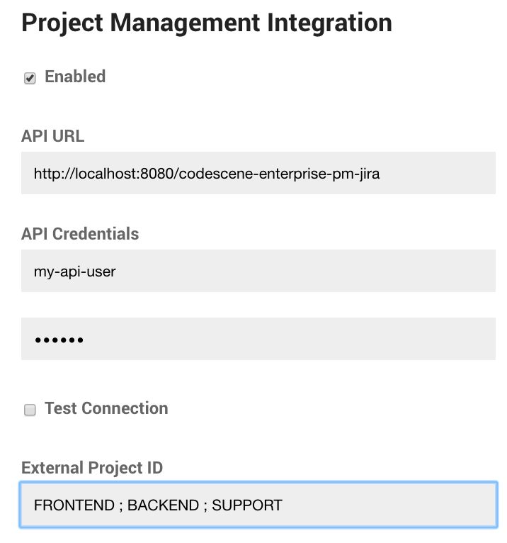 Project management integration with multiple projects