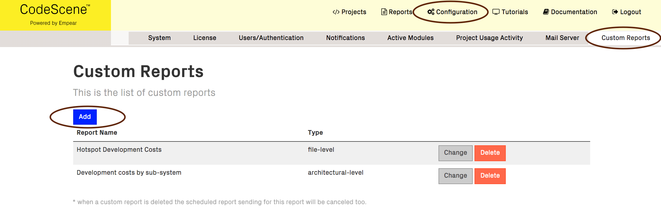 CodeScene's Custom-Reports