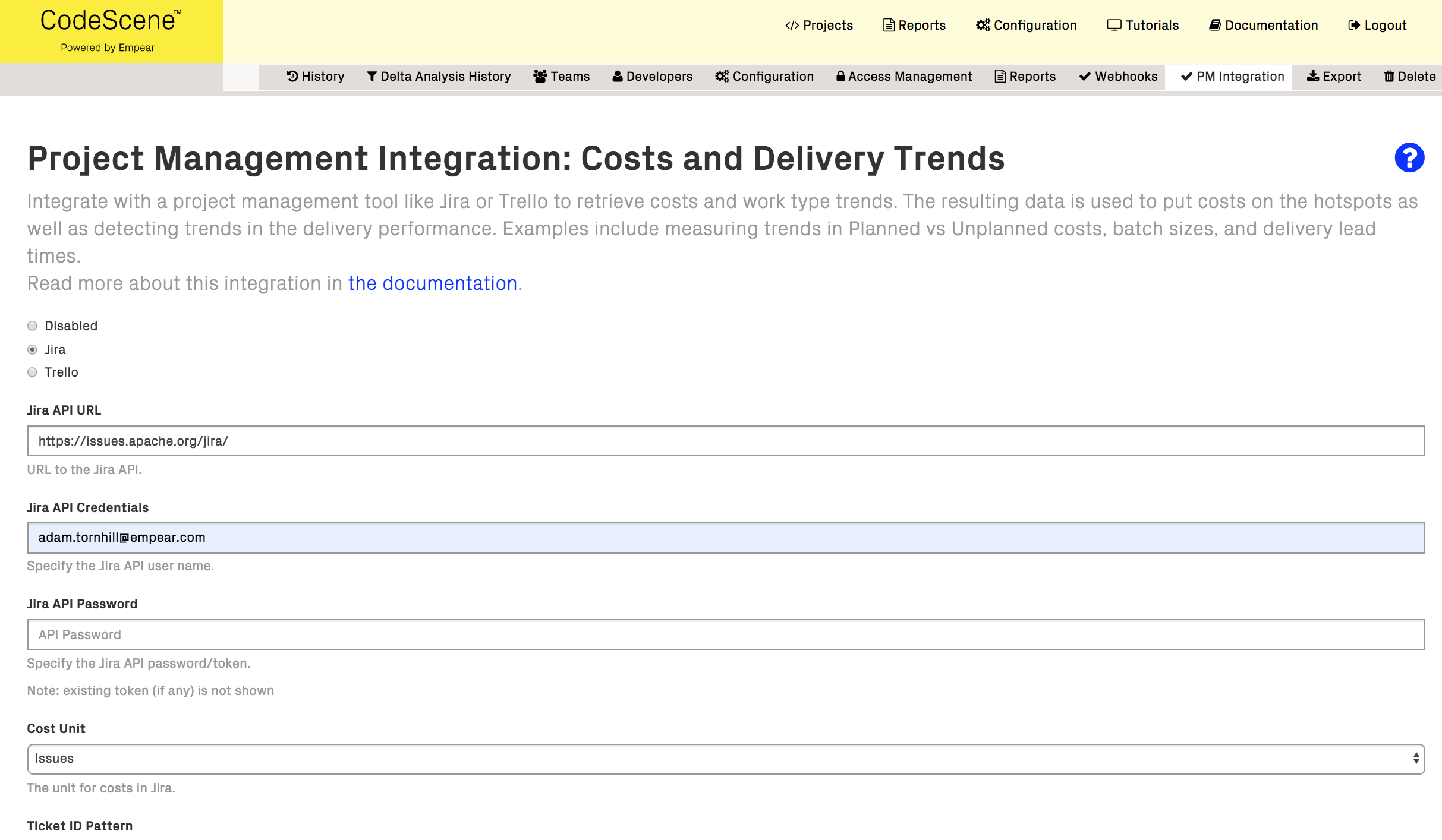 Start by selecting "Jira"