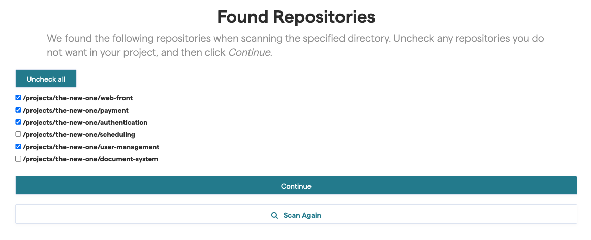 Auto import of multiple repositories