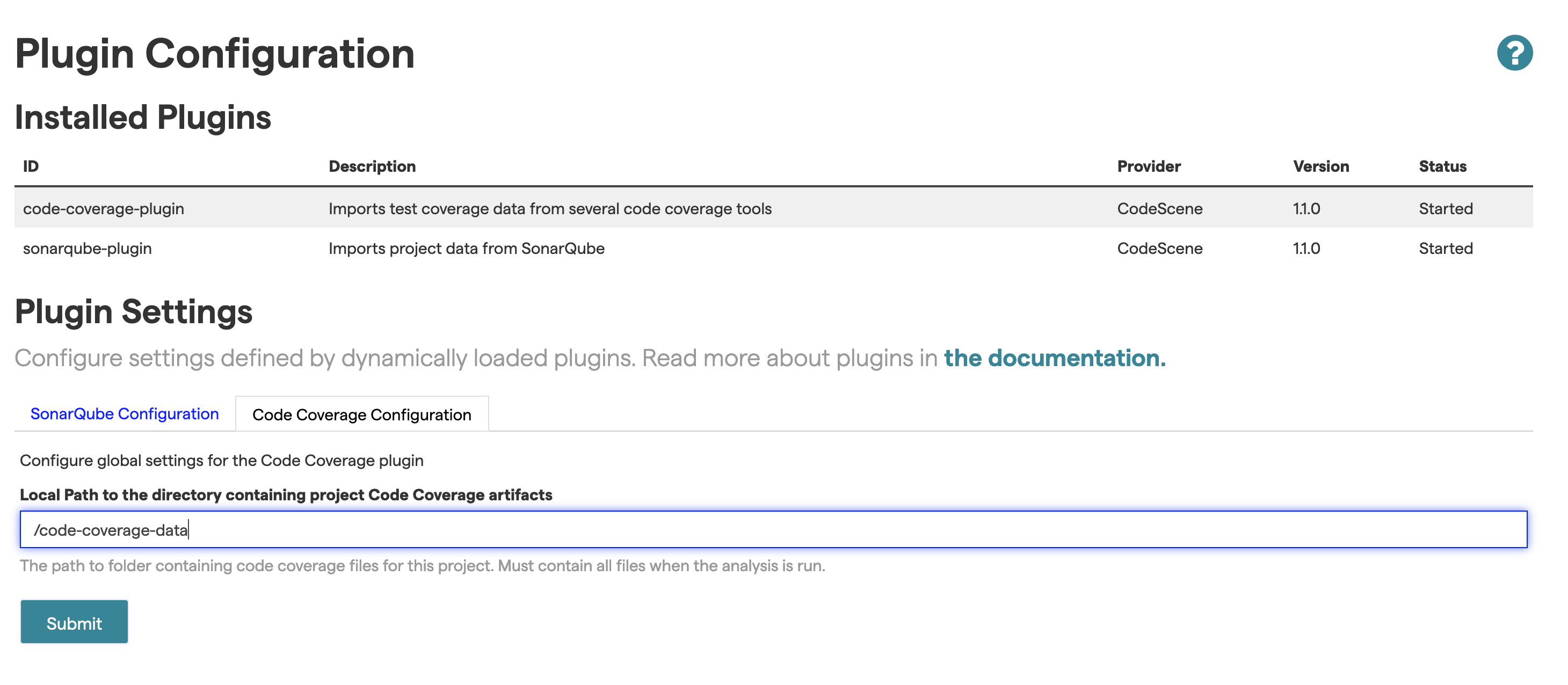 The root folder of all code coverage results is a global setting that applies across all CodeScene projects.