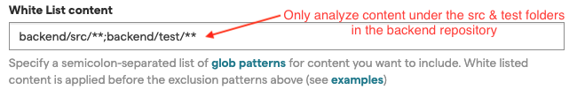 Patterns to whitelist content