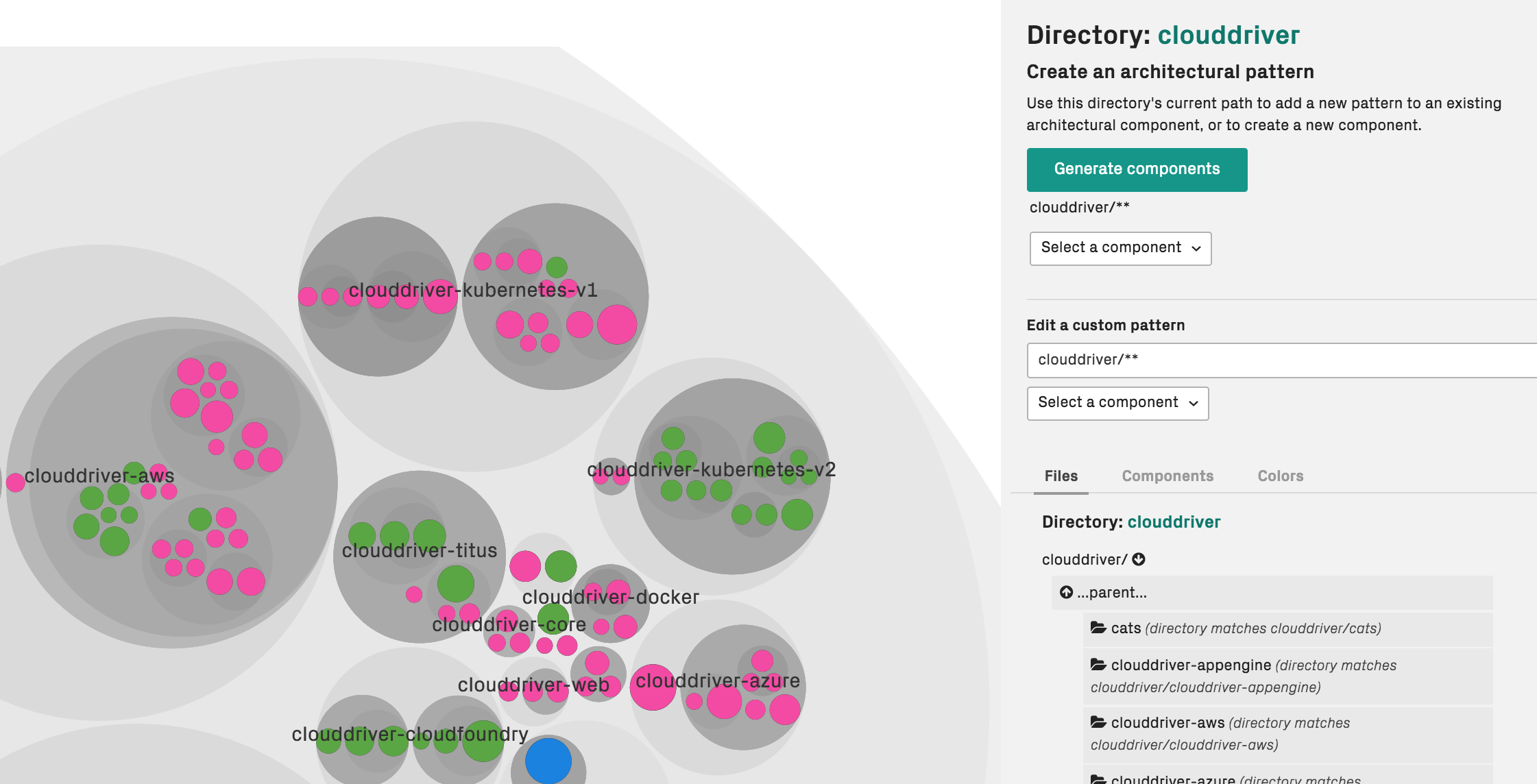 Let CodeScene auto-generate your architectural definitions from the directory structure.