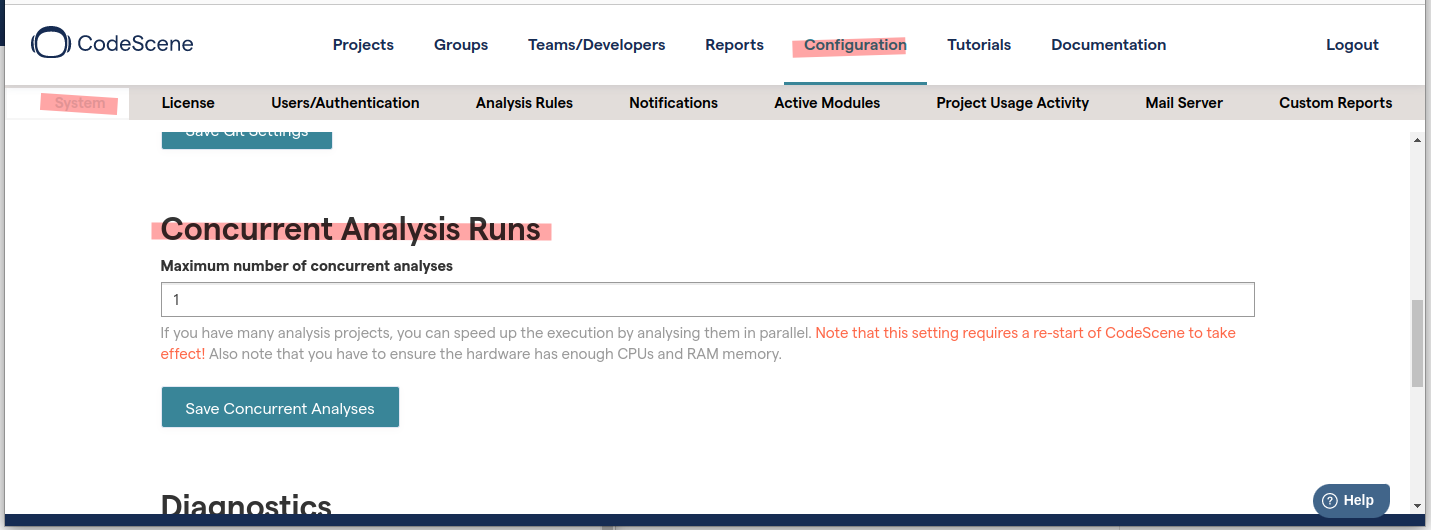 Configure the maximum number of concurrent analyses