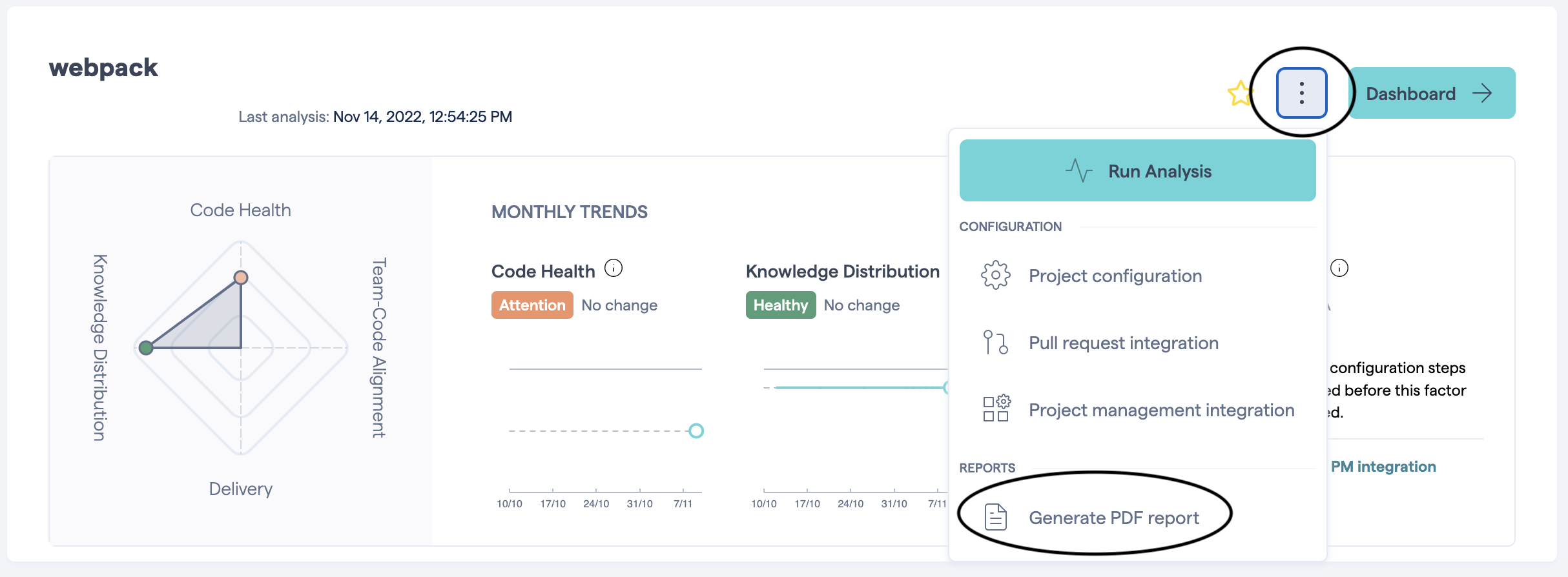 Generate Project Report