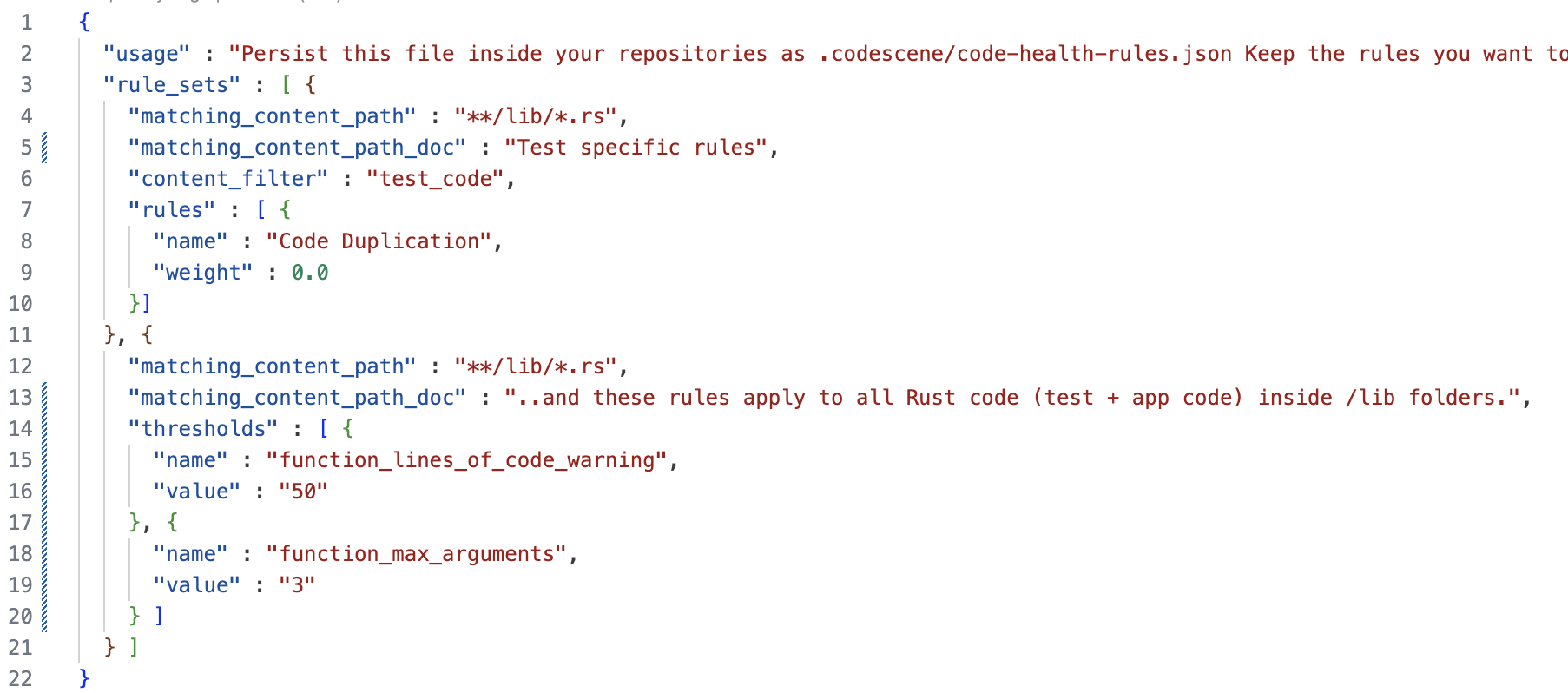 Customize the rules for Rust unit tests.