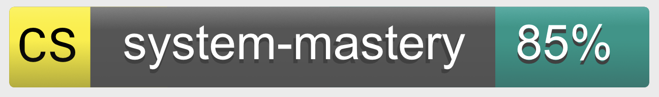 The System Mastery status badge