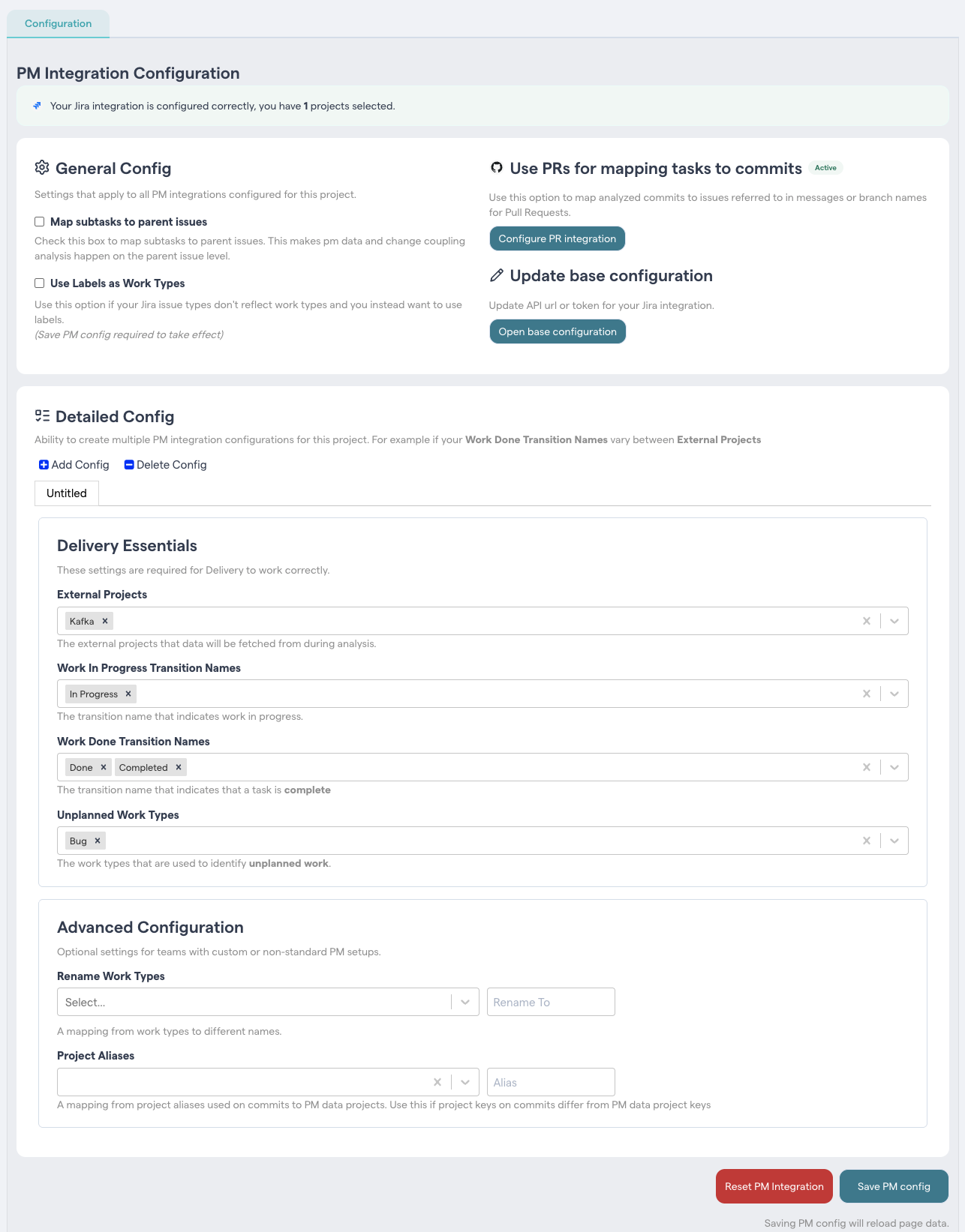 Configure the information you want to retrieve from Jira.